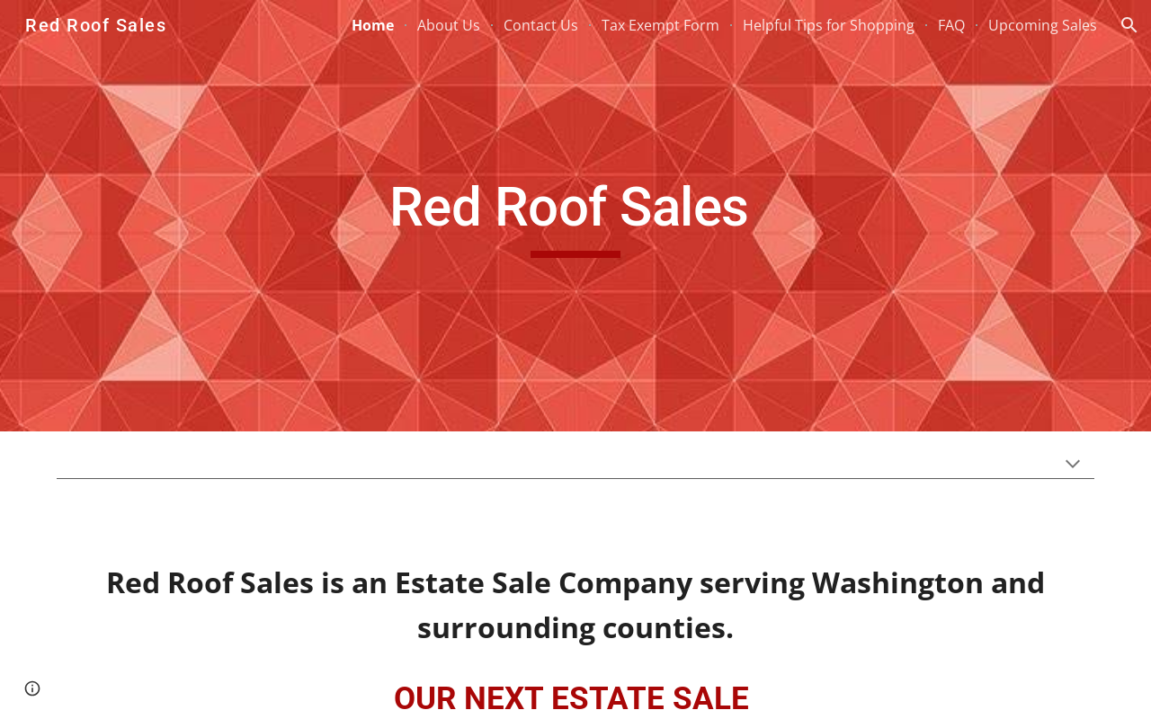 Red Roof Estate Sales website preview