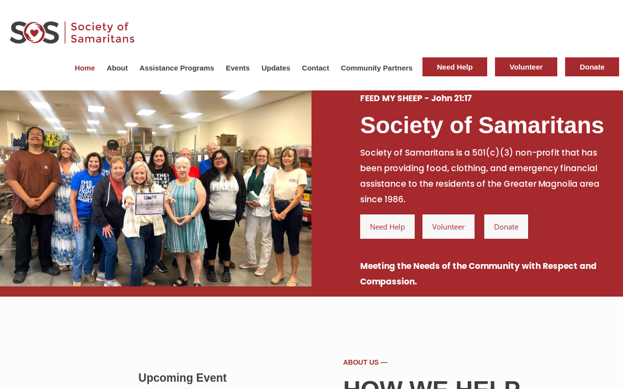 SOS Resale Shop website preview