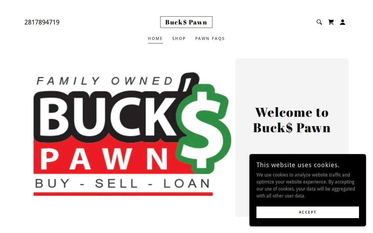 Buck’$ Pawn website preview