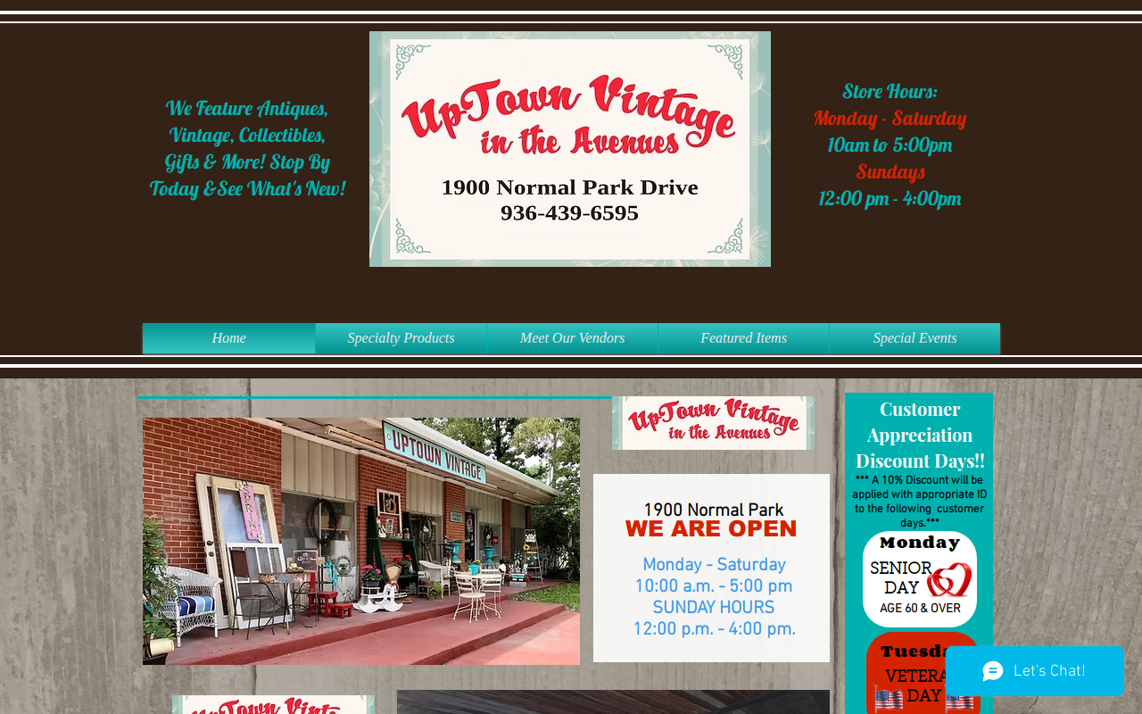 Uptown Vintage website preview