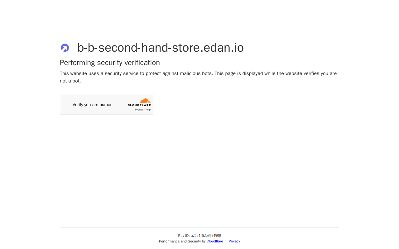 B & B Second Hand website preview