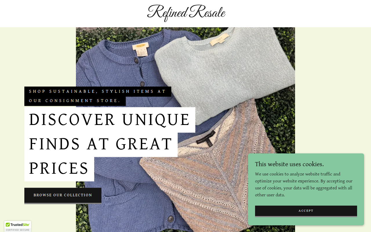 Refined Resale website preview