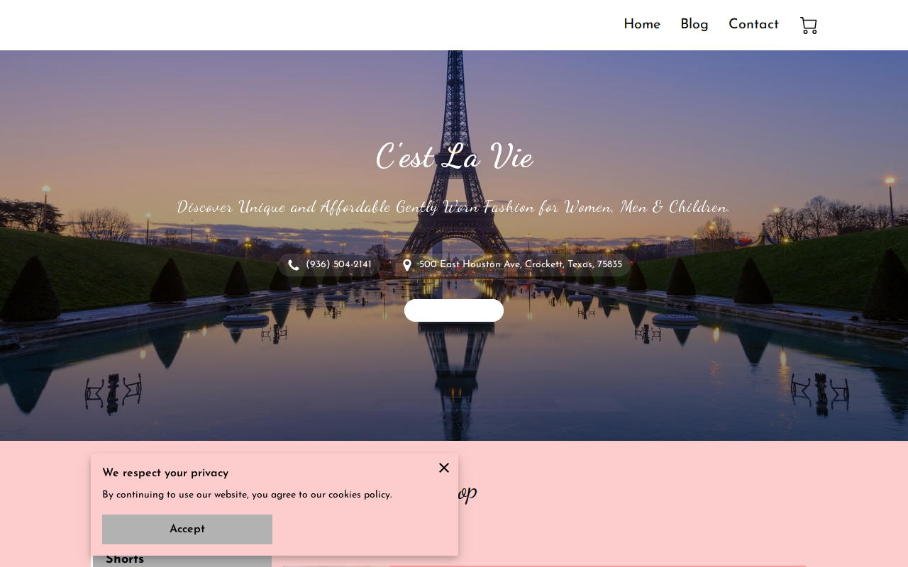 C'est La Vie - Resale website preview
