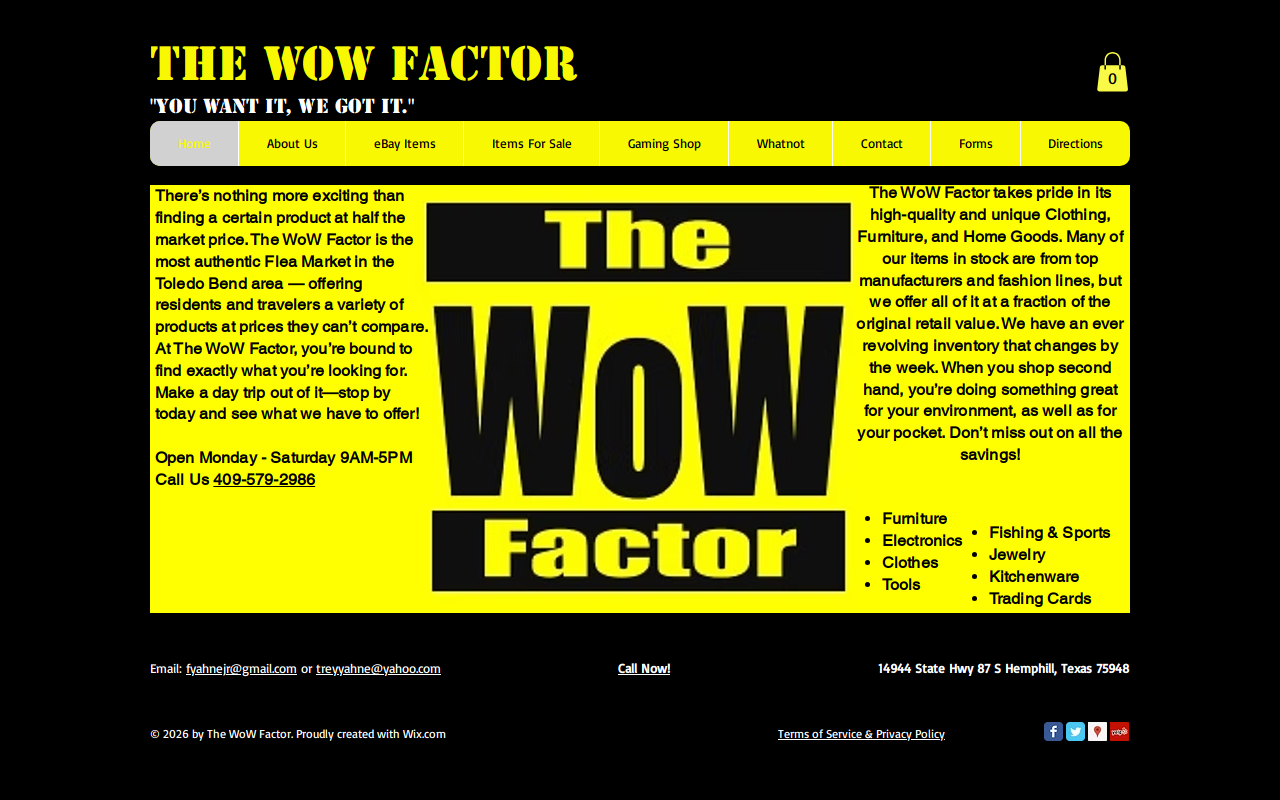 The WoW Factor website preview