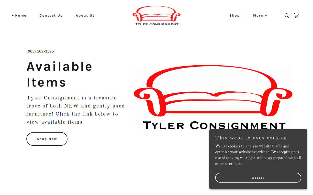 Tyler Consignment Warehouse website preview
