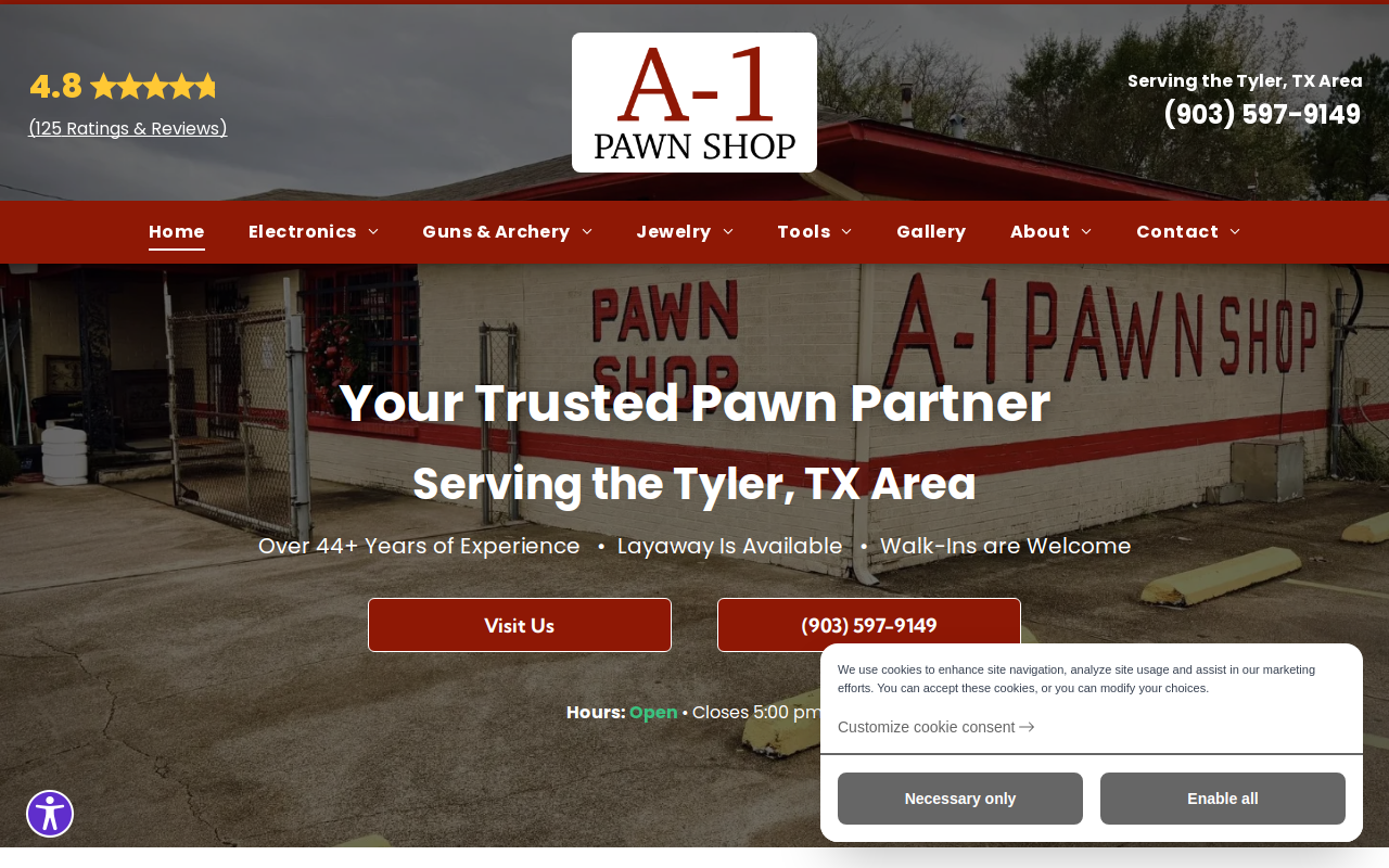 A-1 Pawn Shop website preview