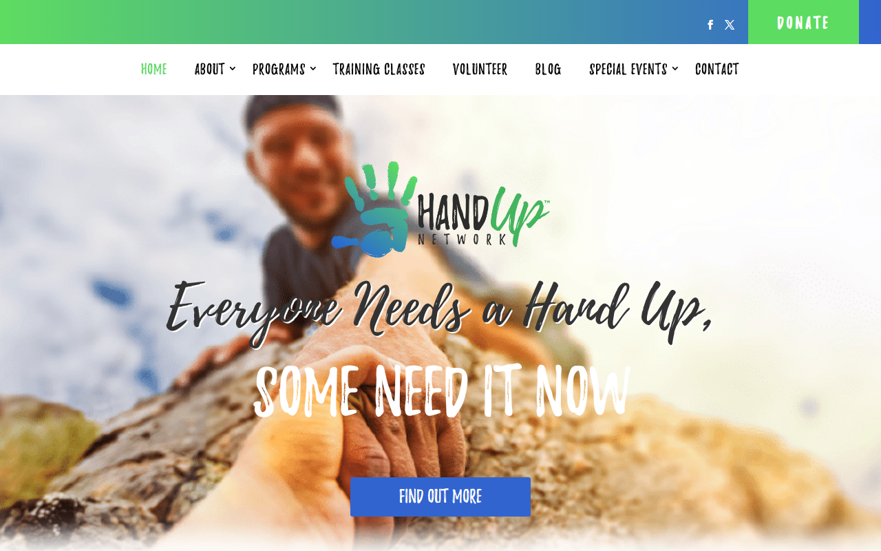 HandUp Resale Store & Training Center website preview