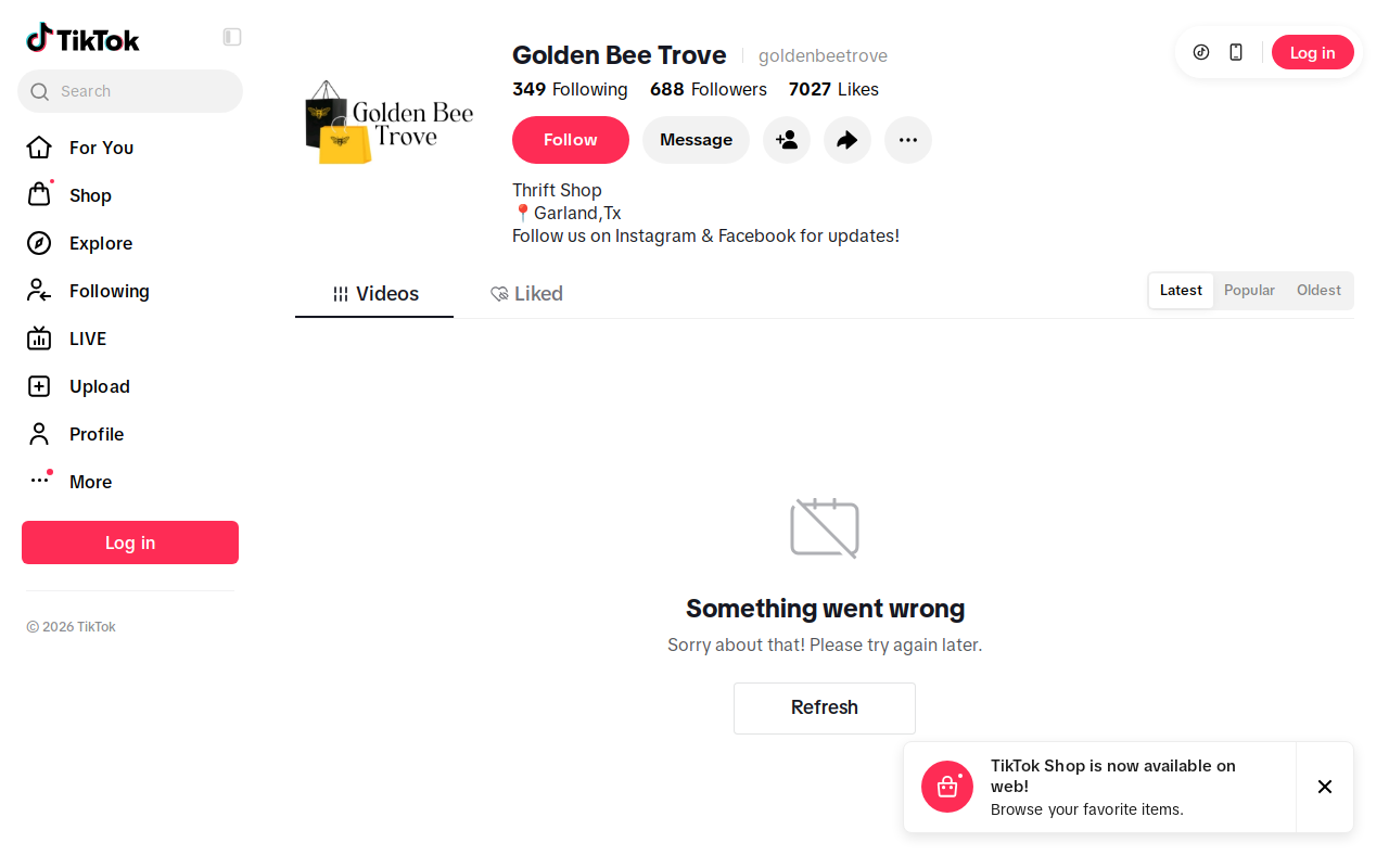 Golden Bee Trove website preview