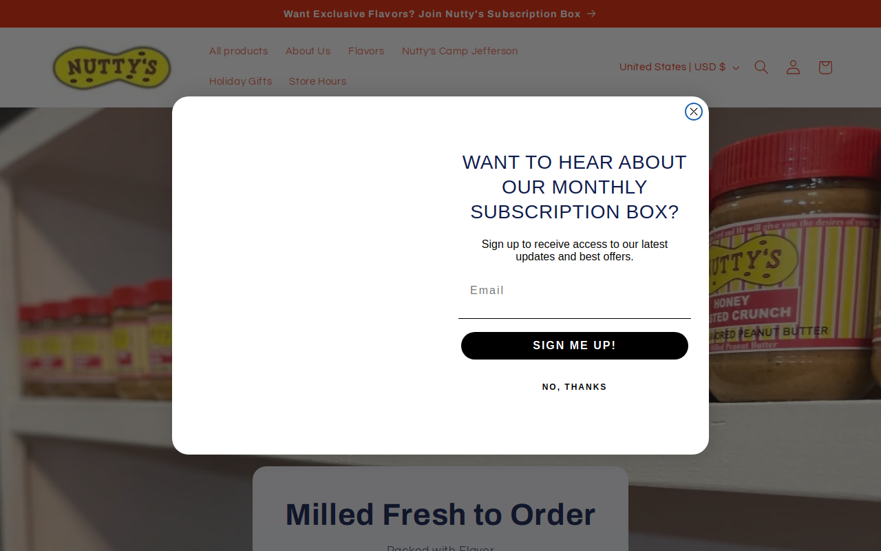 The Vintage Nut website preview