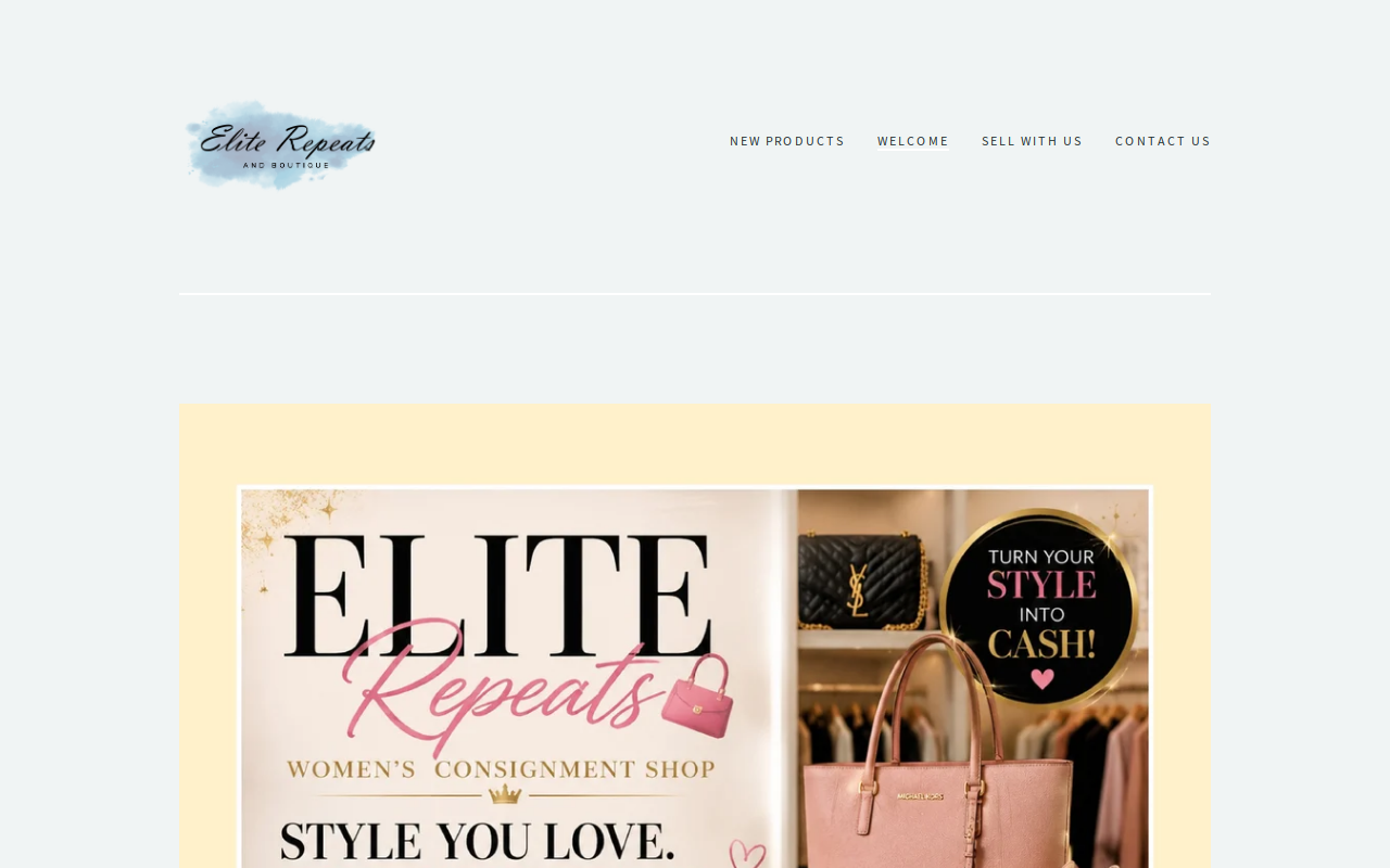 Elite Repeats & Boutique website preview