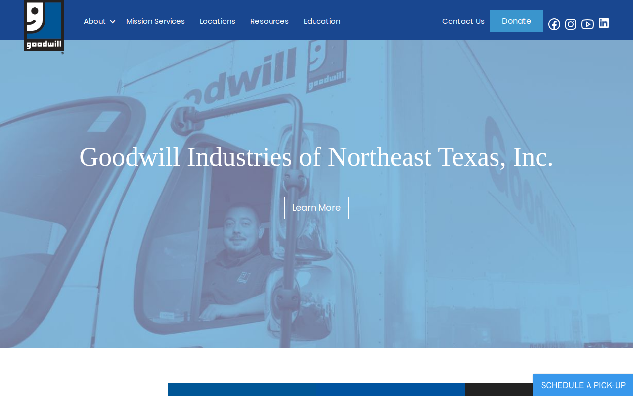 Goodwill Industries NE Texas Corporate Office website preview