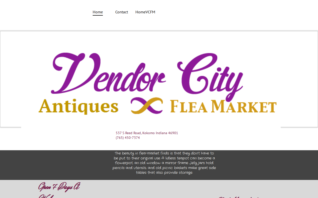 Vintage Glass Shoppe & Antiques at Vendors Flea Market, Hours fri-Sun 10-6 website preview