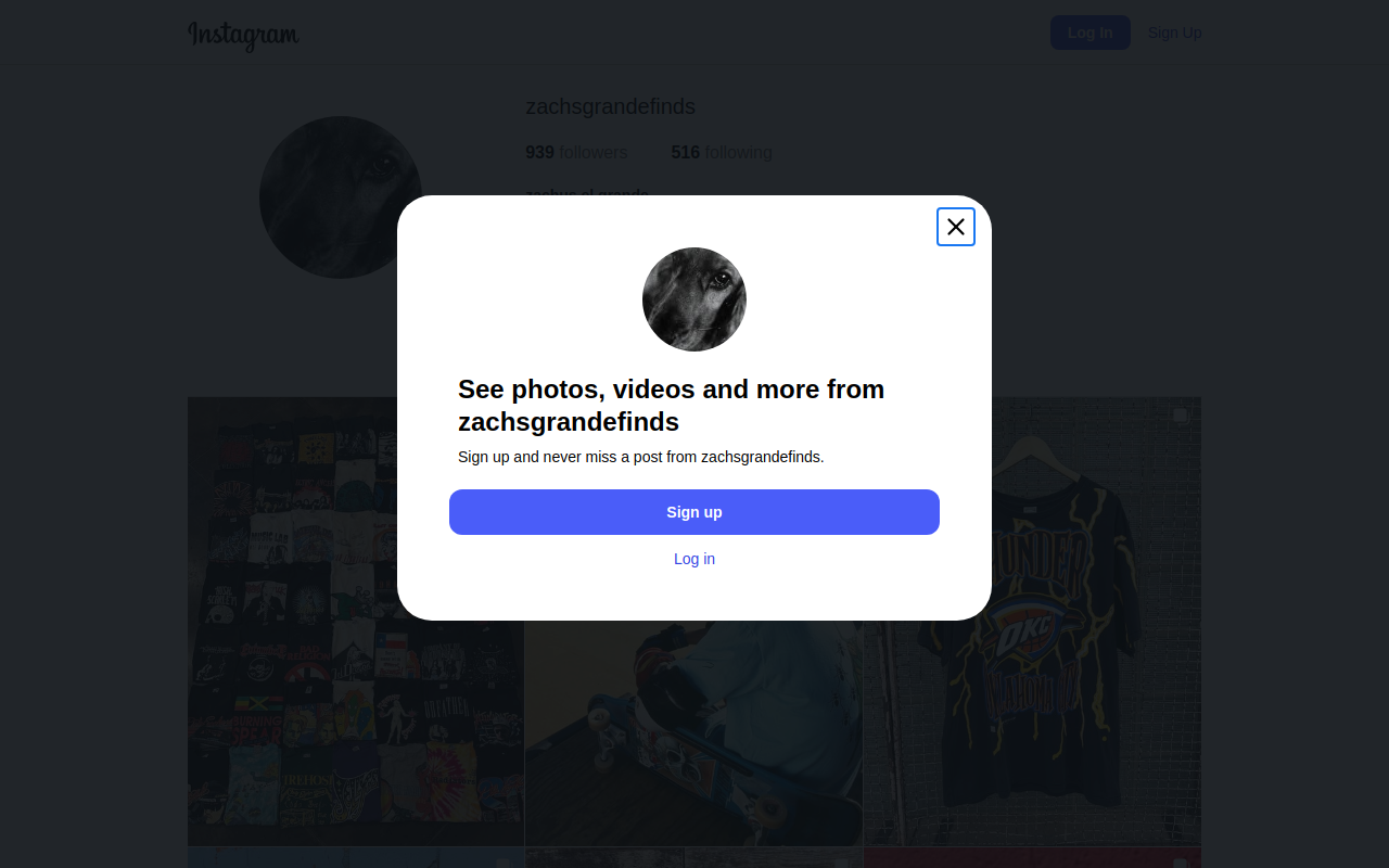Zach's Grande Finds website preview