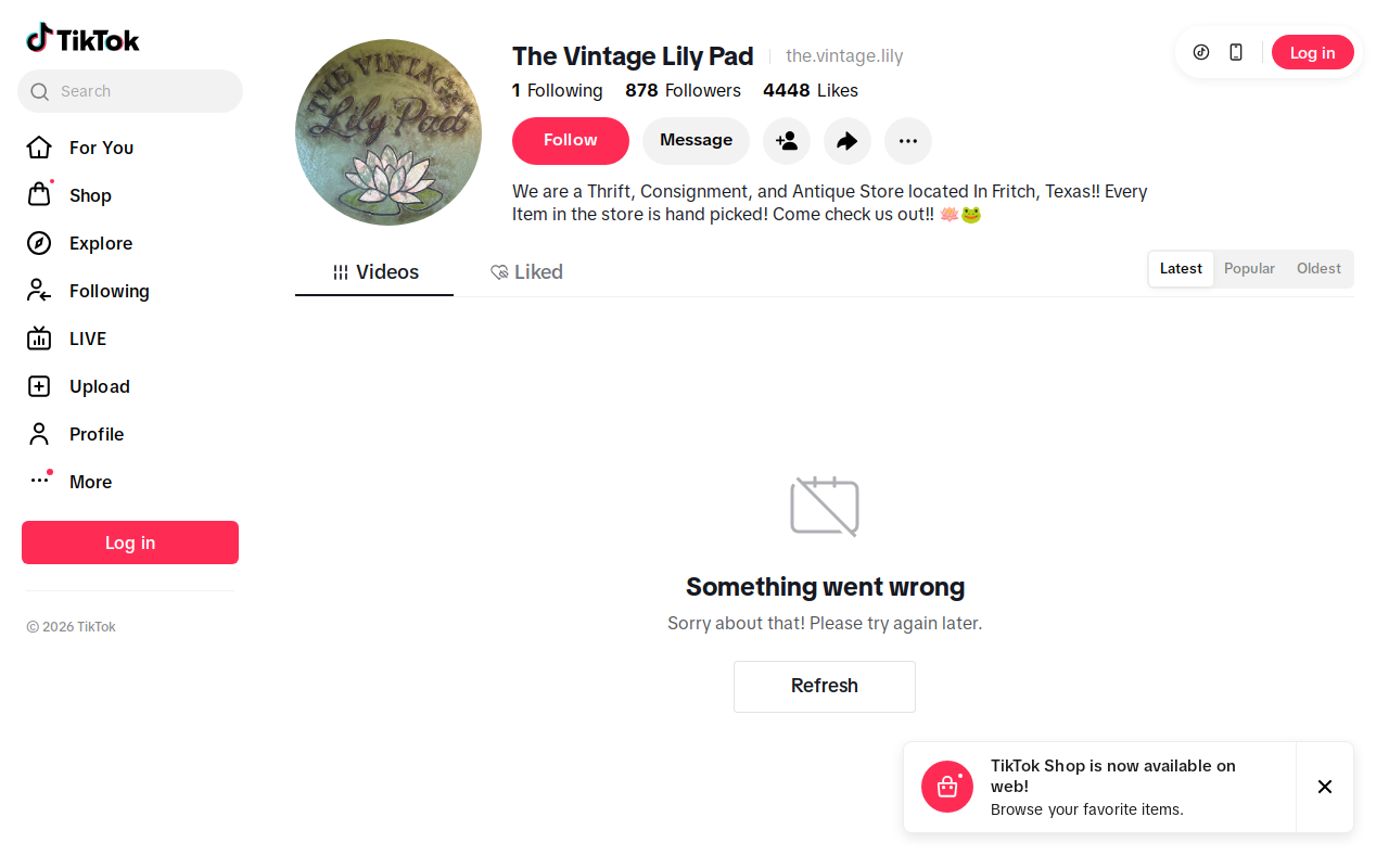 The Vintage Lily Pad website preview