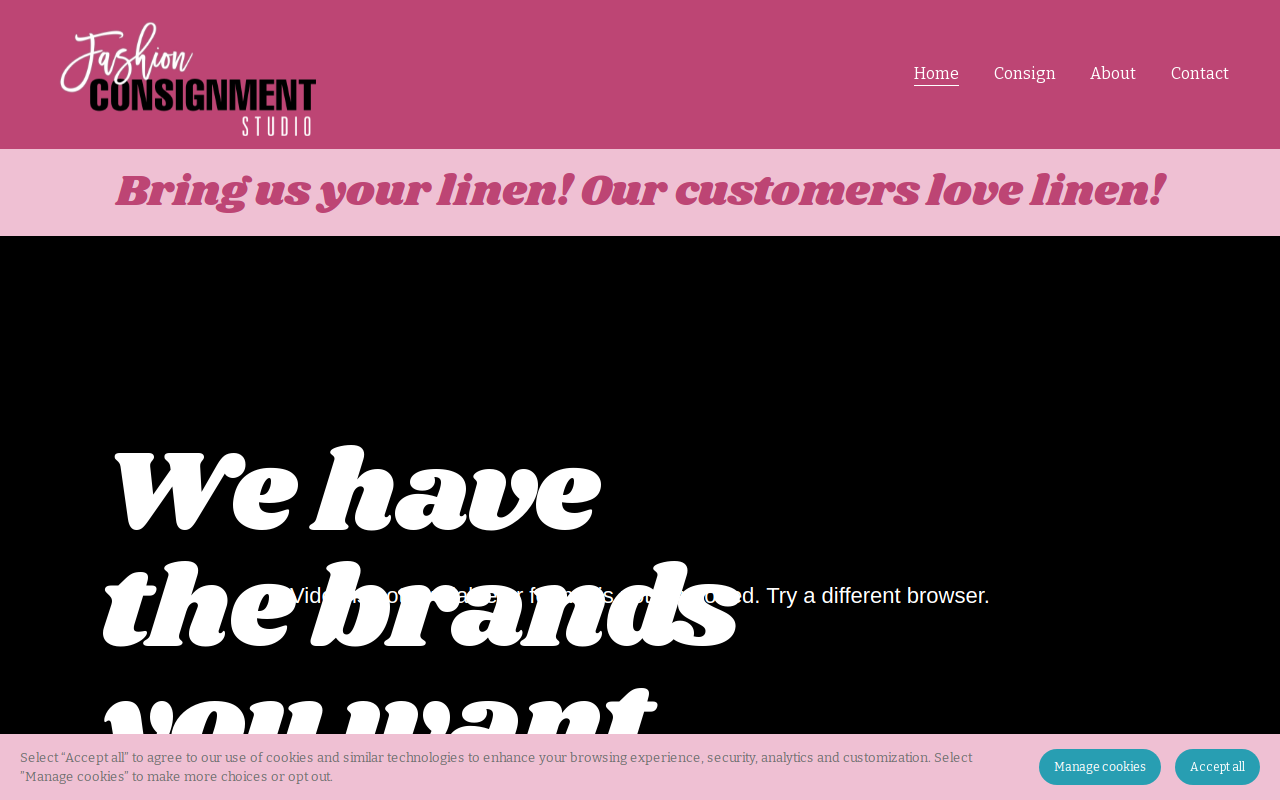 Fashion Consignment Studio website preview