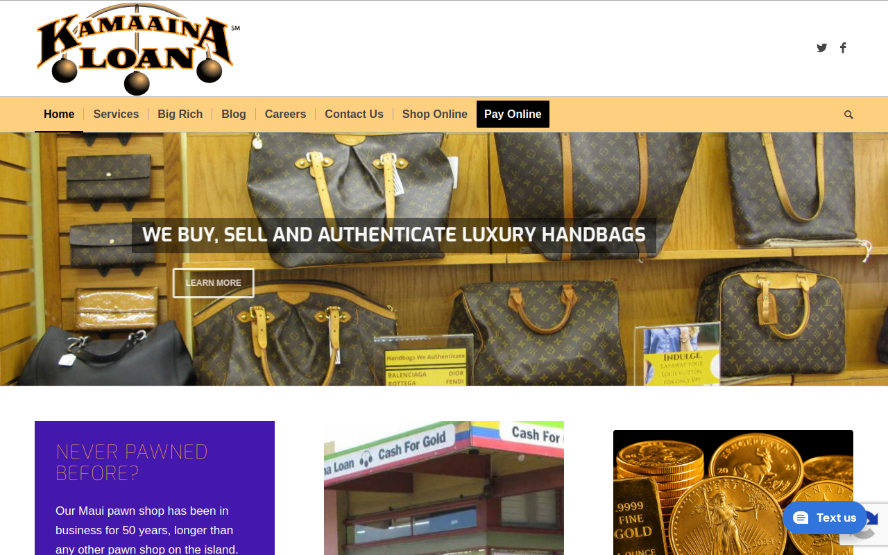 Kamaaina Loan website preview