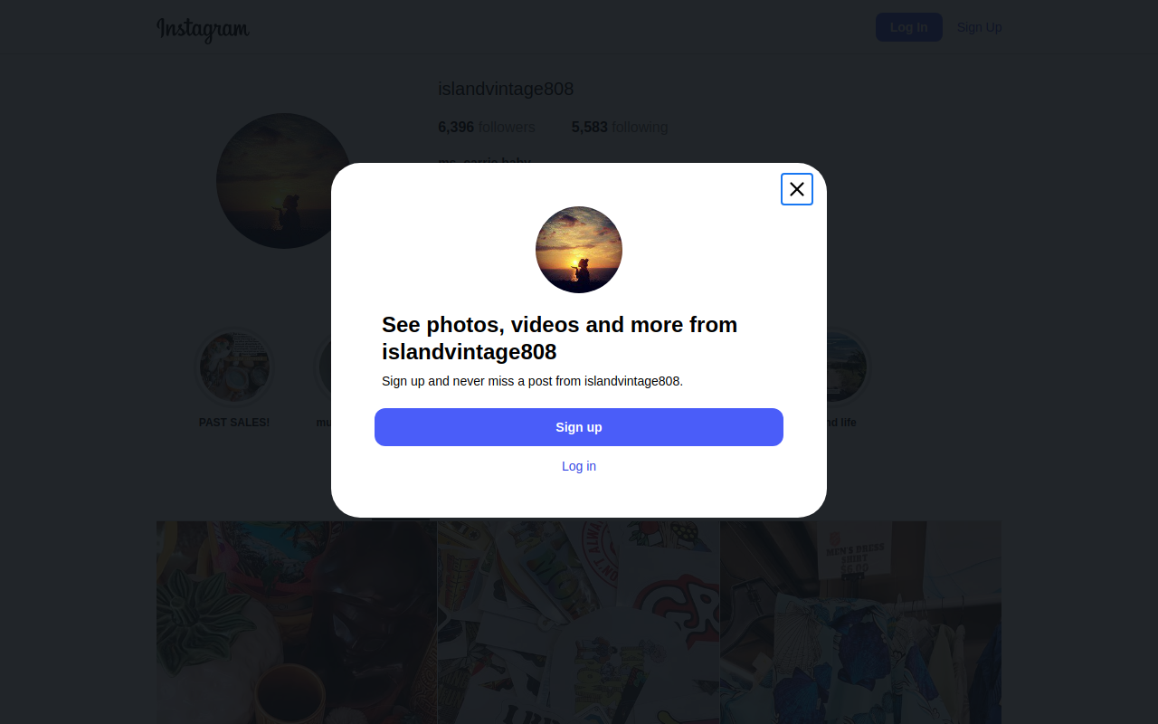 Island Vintage 808 website preview