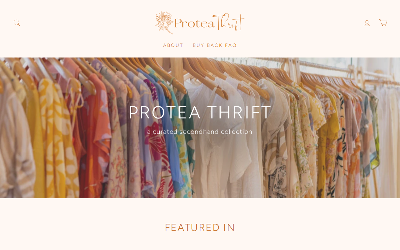 Protea Thrift website preview