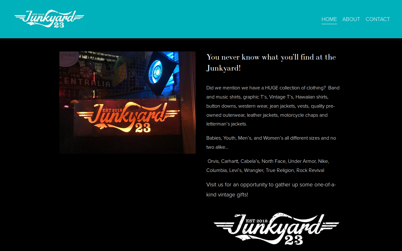 Junkyard 23 website preview