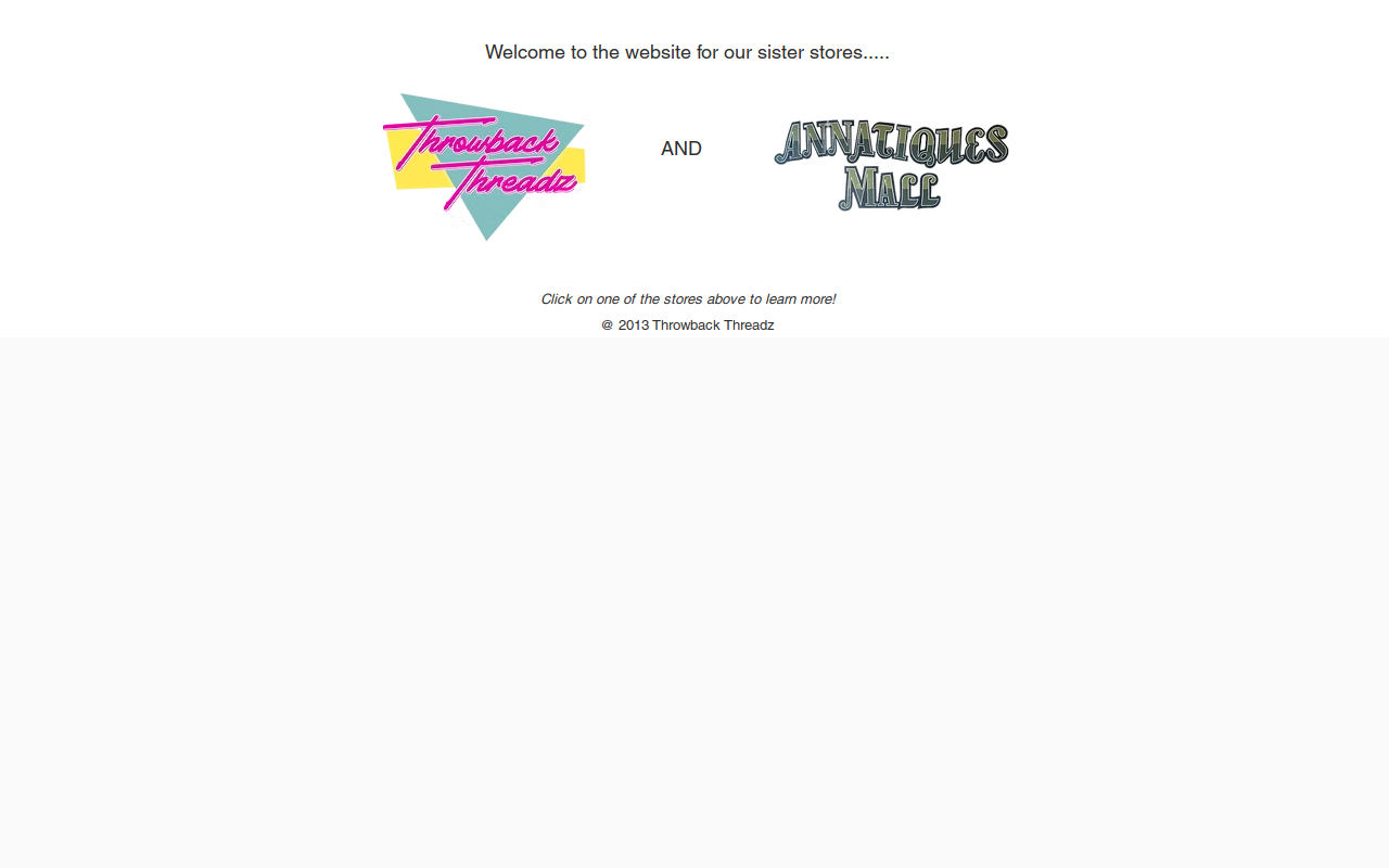 Throwback Threadz Aberdeen website preview