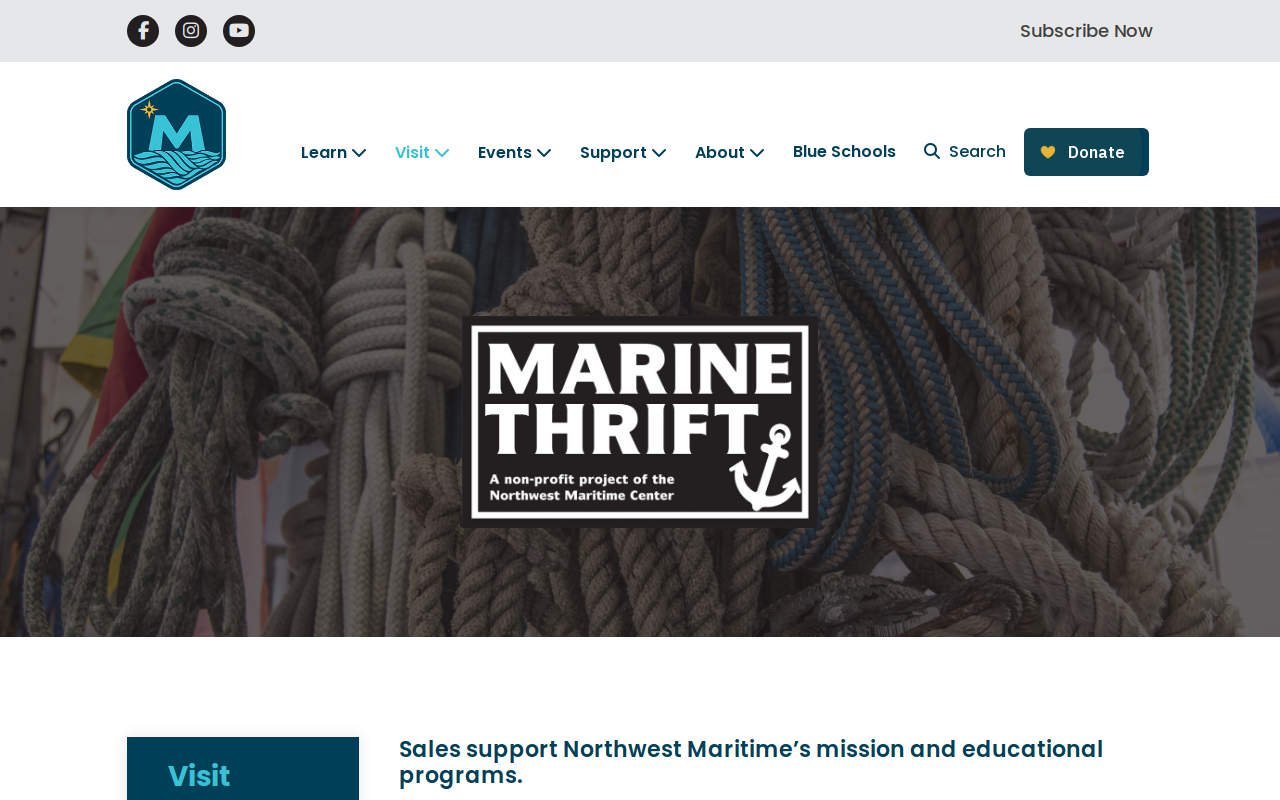 Marine Thrift website preview