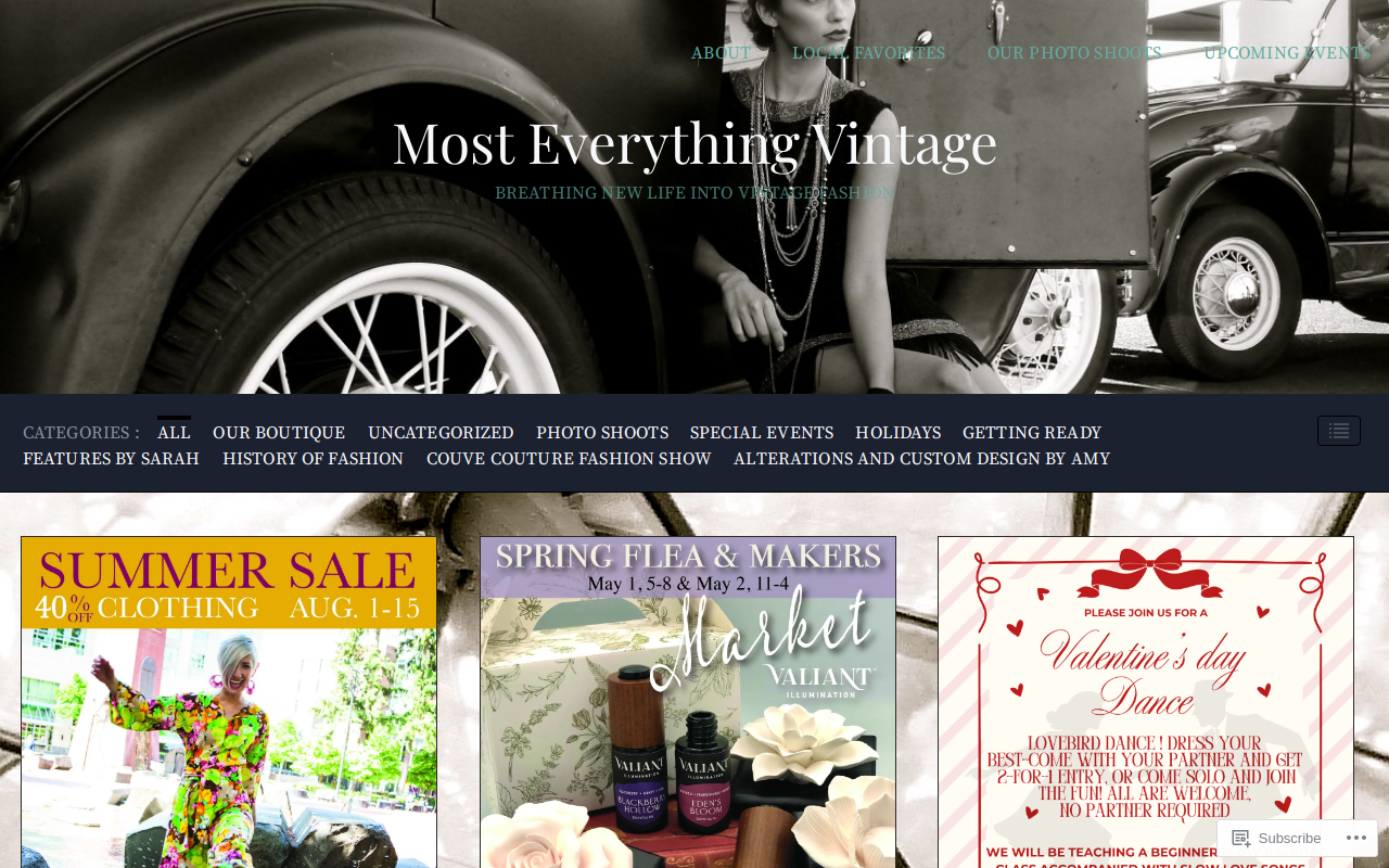 Most Everything Vintage website preview