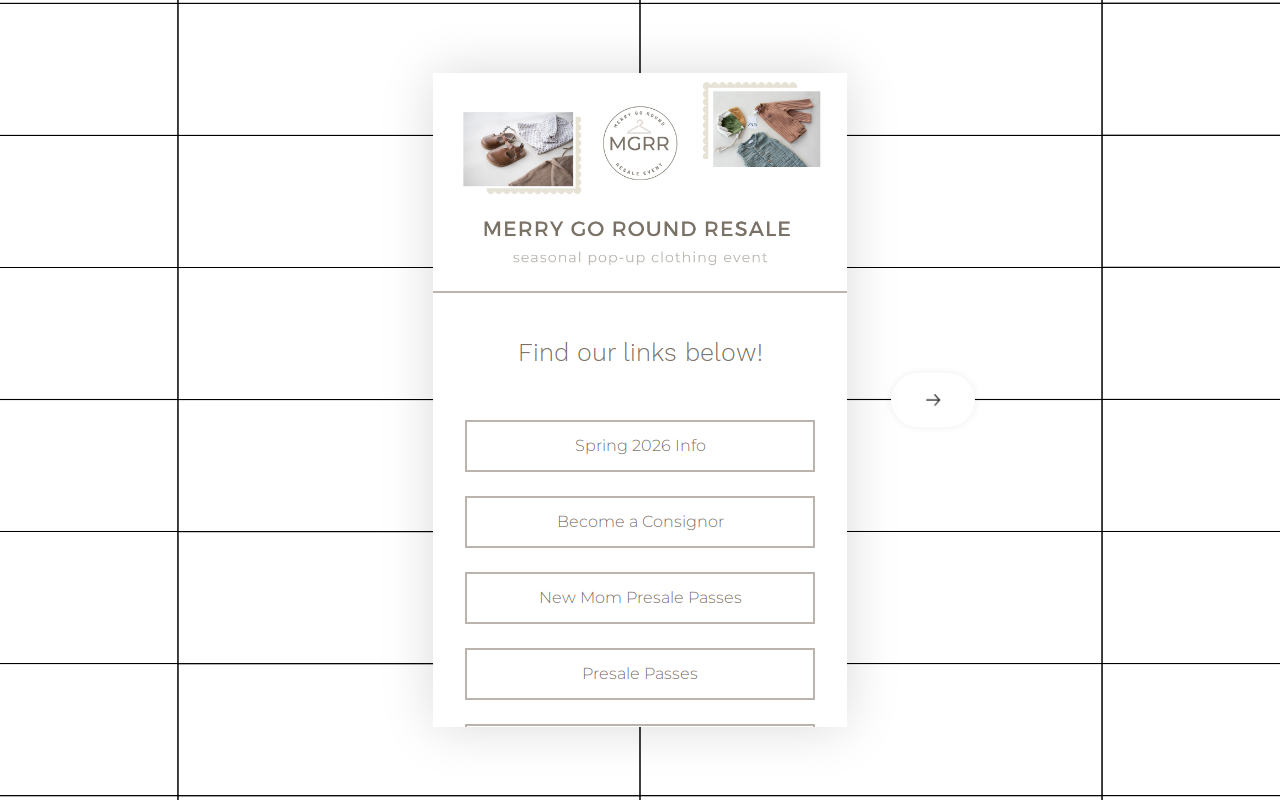 Merry Go Round Resale website preview