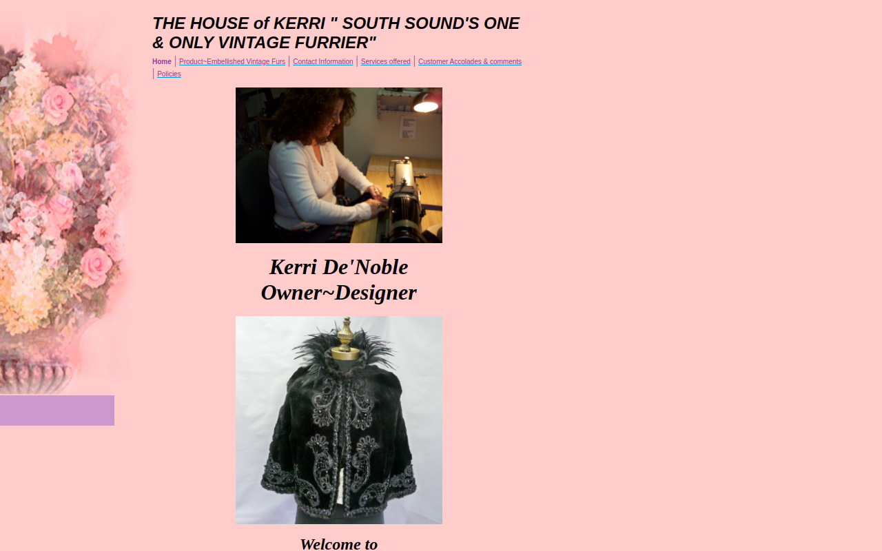 The House of Kerri website preview
