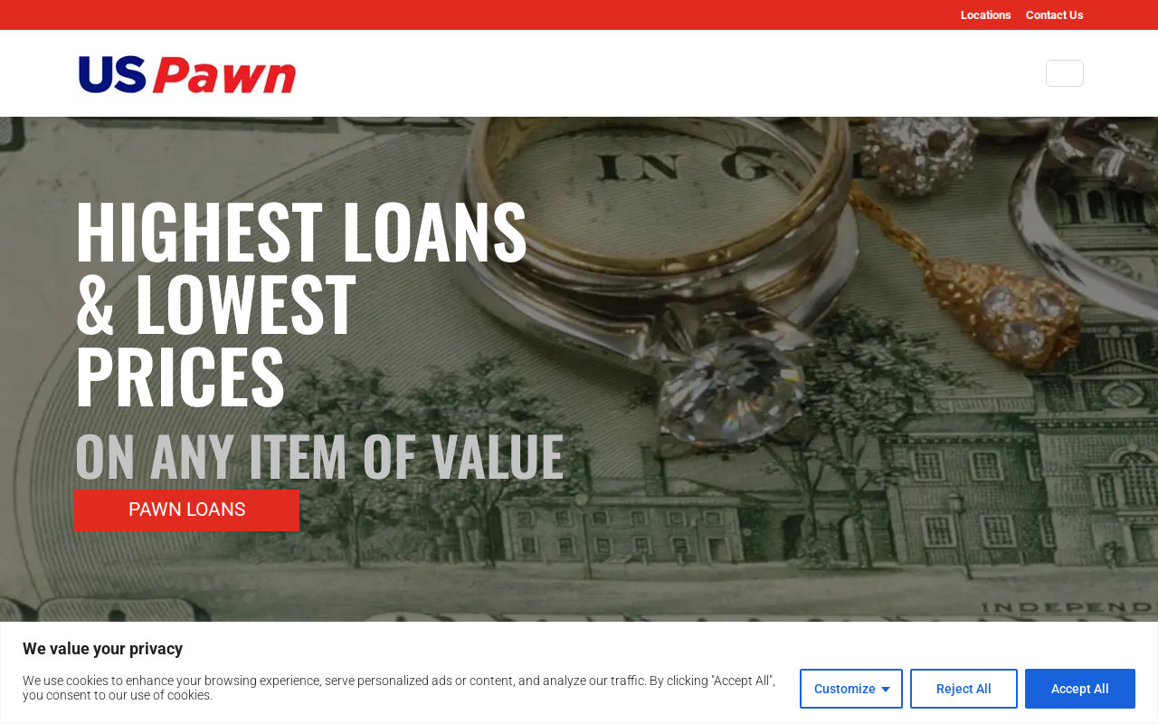US Pawn- 1101 S 11th Street website preview