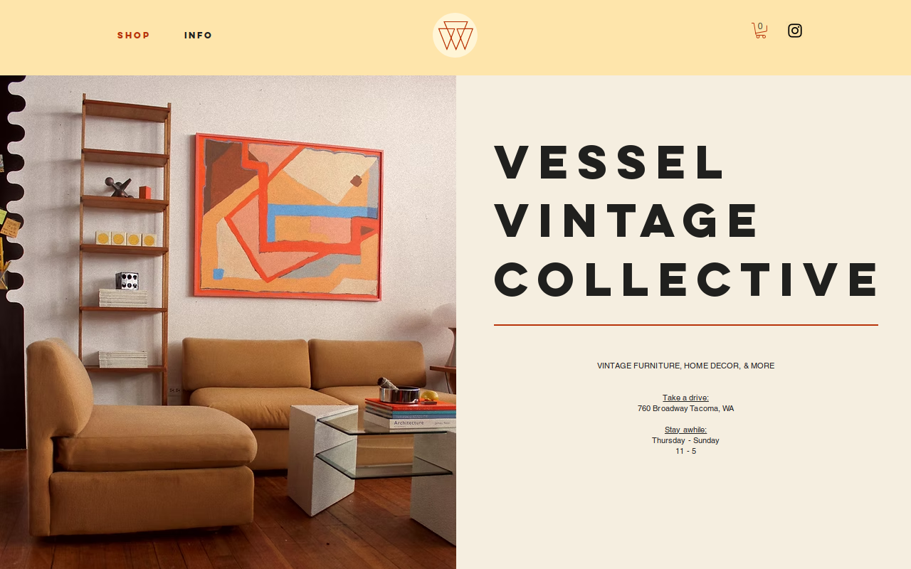 Vessel Vintage Collective website preview
