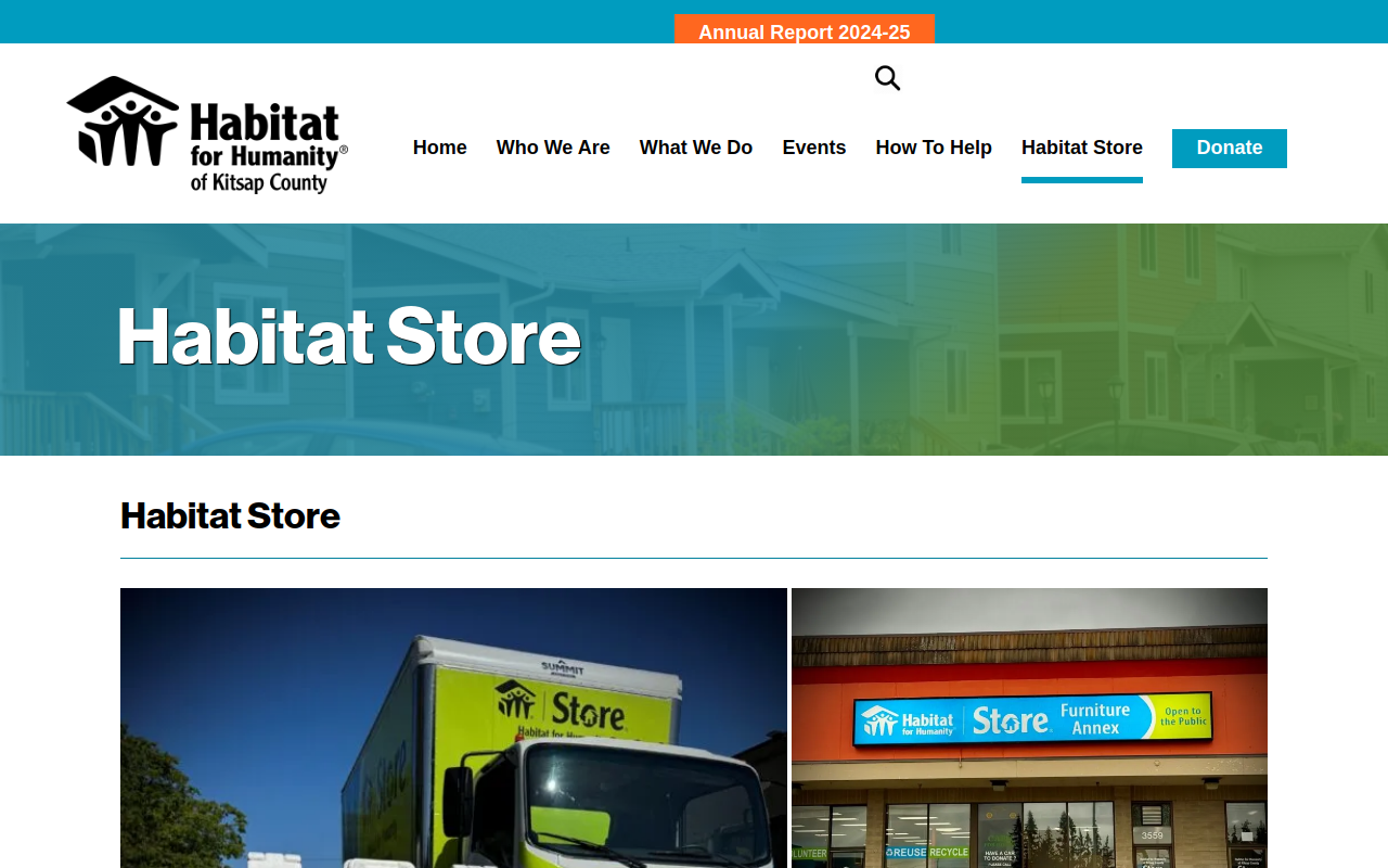 Kitsap Habitat Store website preview