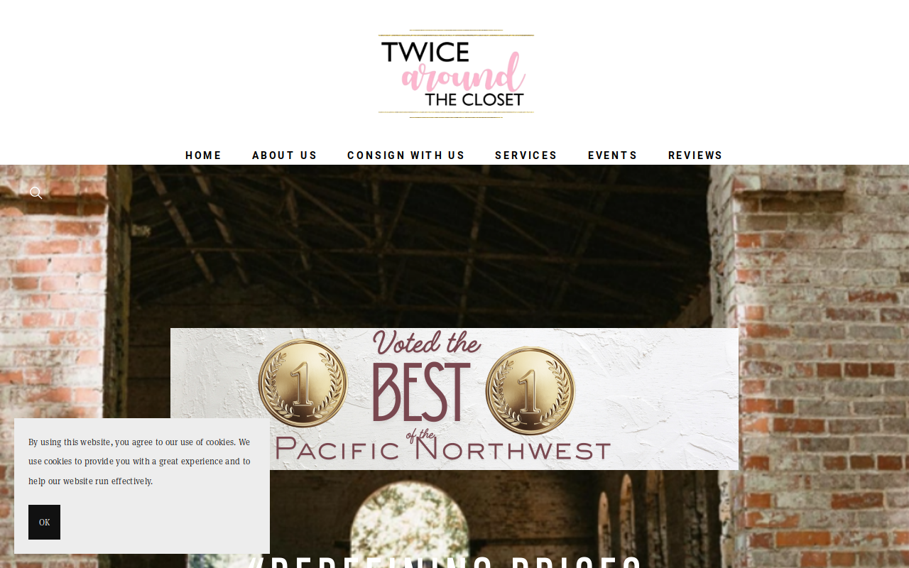 Twice Around the Closet Consignments website preview