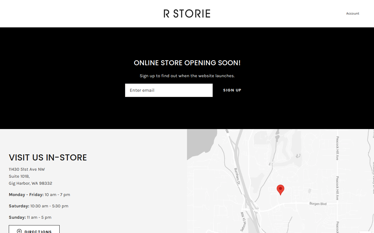 R Storie website preview