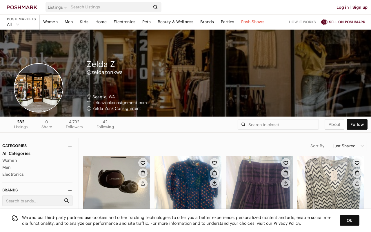 Zelda Zonk Consignment website preview
