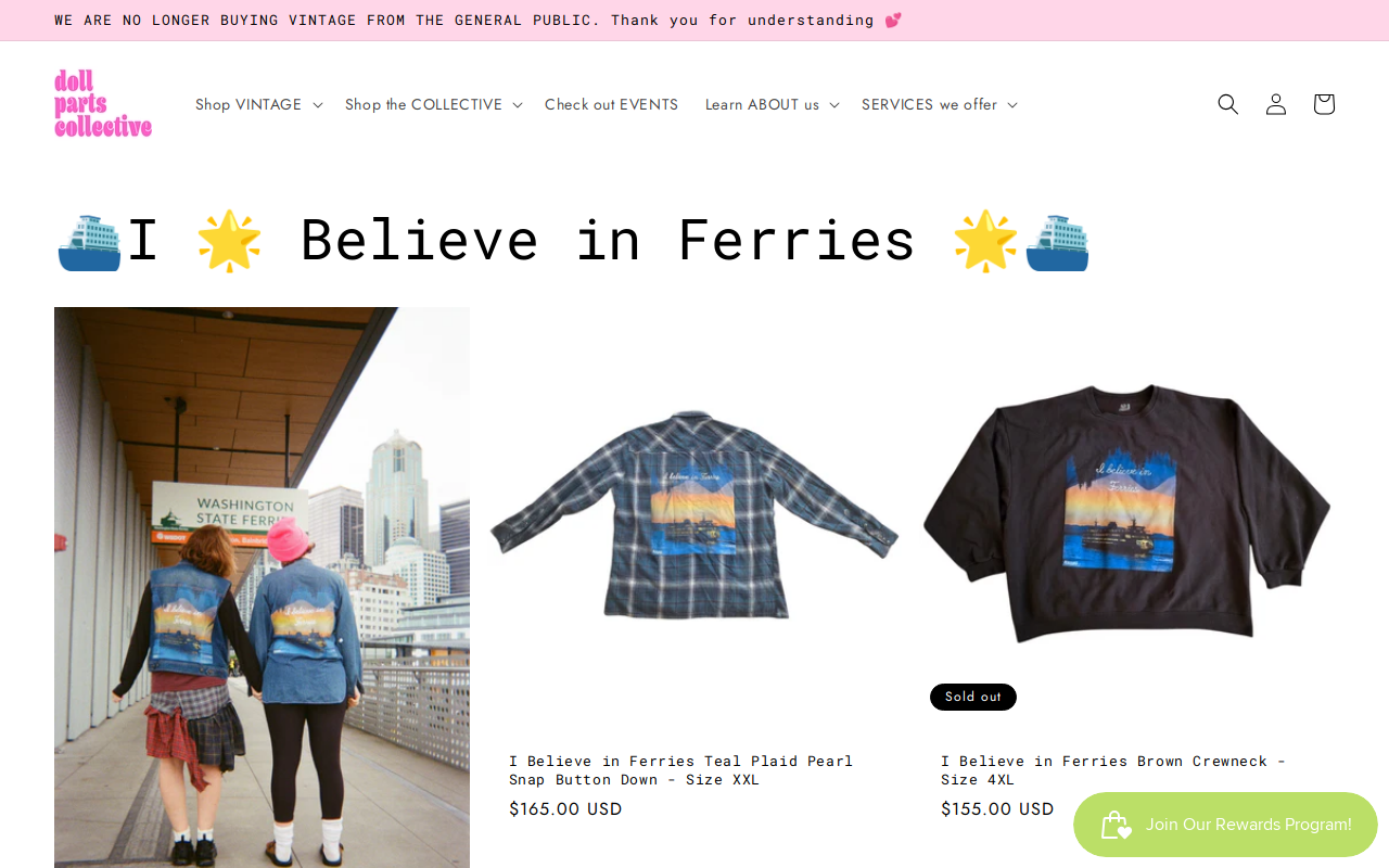 Doll Parts Collective website preview