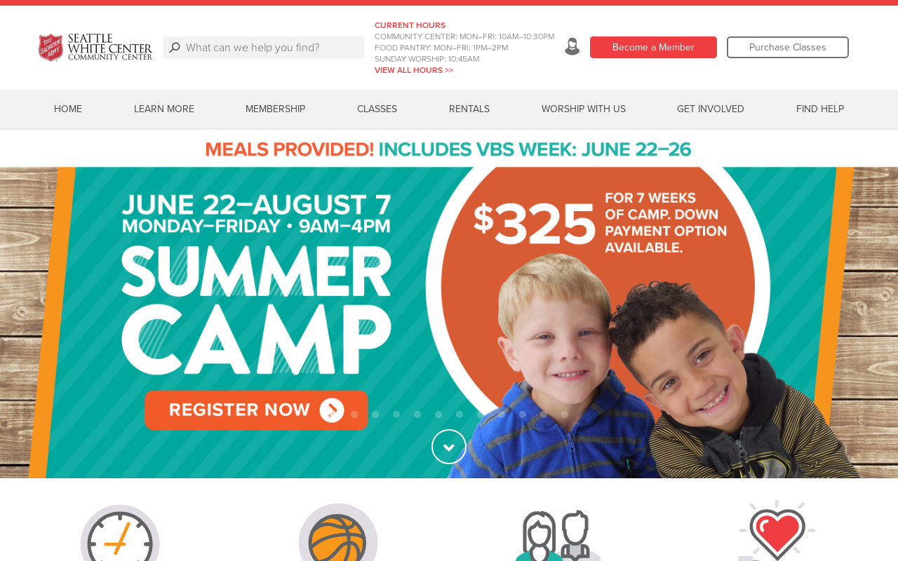 The Salvation Army Seattle White Center website preview