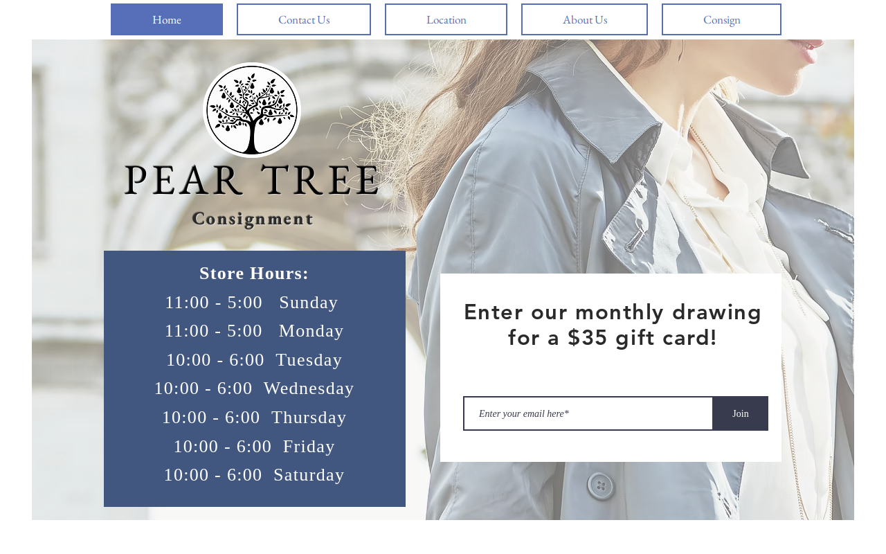 Pear Tree Consignment website preview