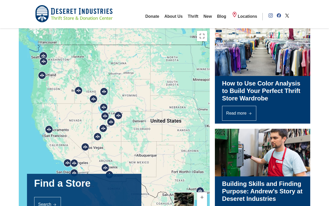 Deseret Industries Thrift Store and Donation Center website preview