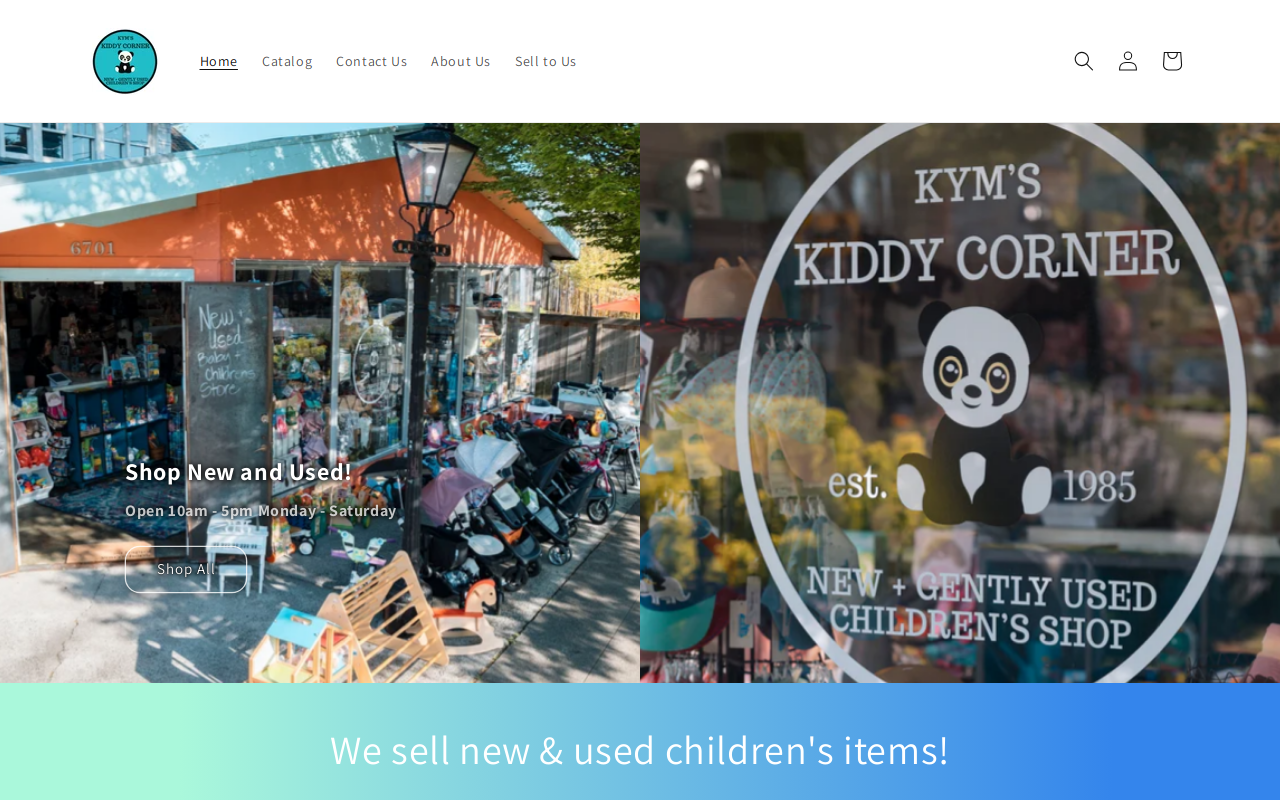 Kym's Kiddy Corner website preview