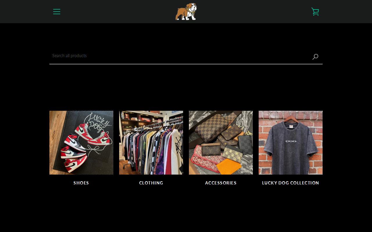 Lucky Dog Clothing website preview