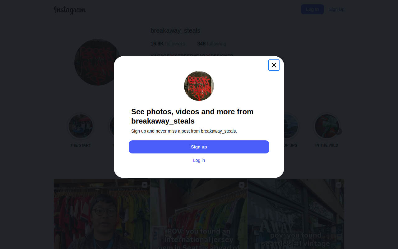 Break Away Steals website preview
