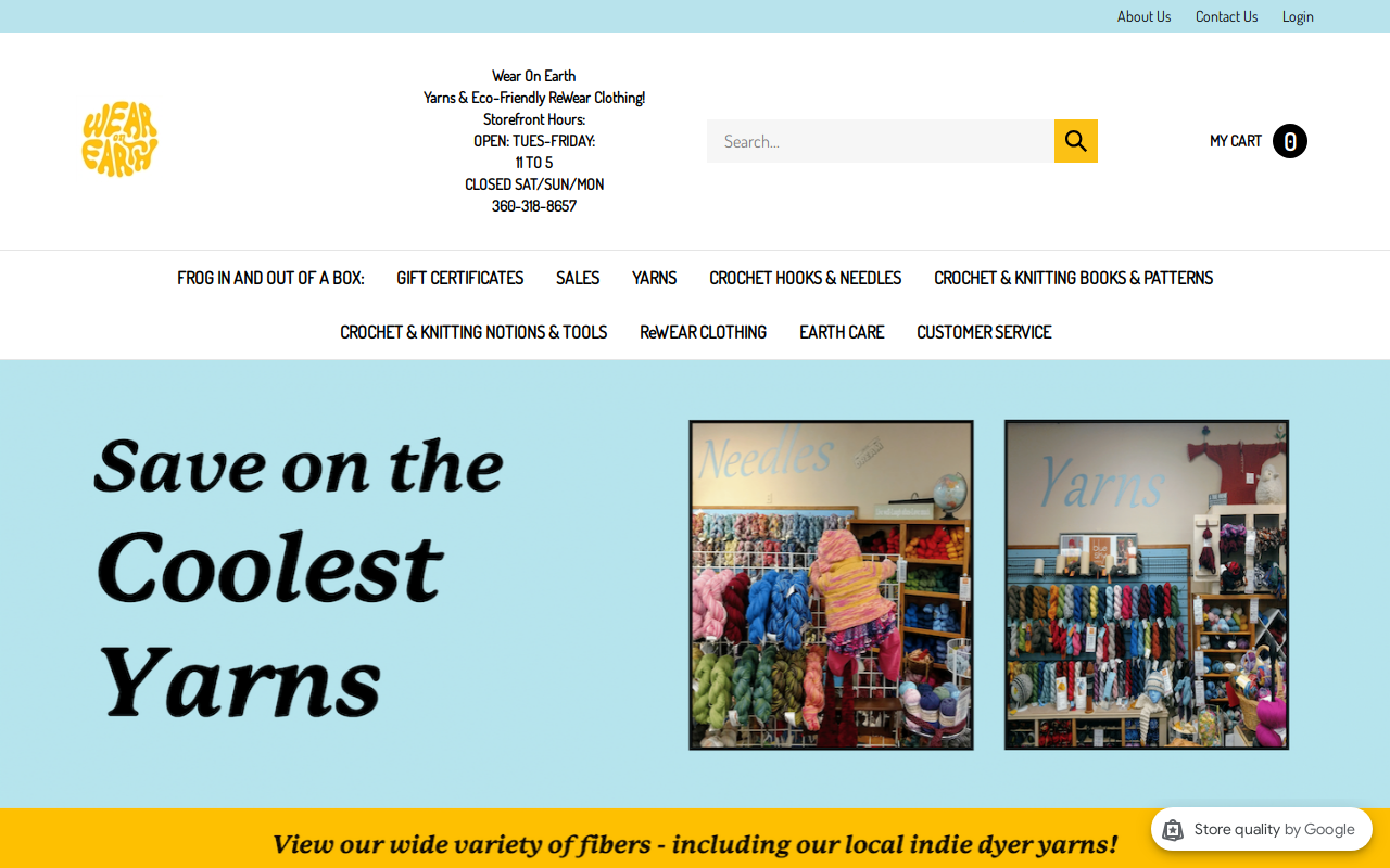 Wear On Earth website preview