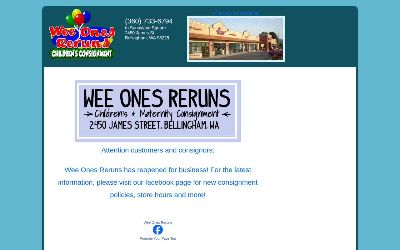 Wee Ones Reruns website preview