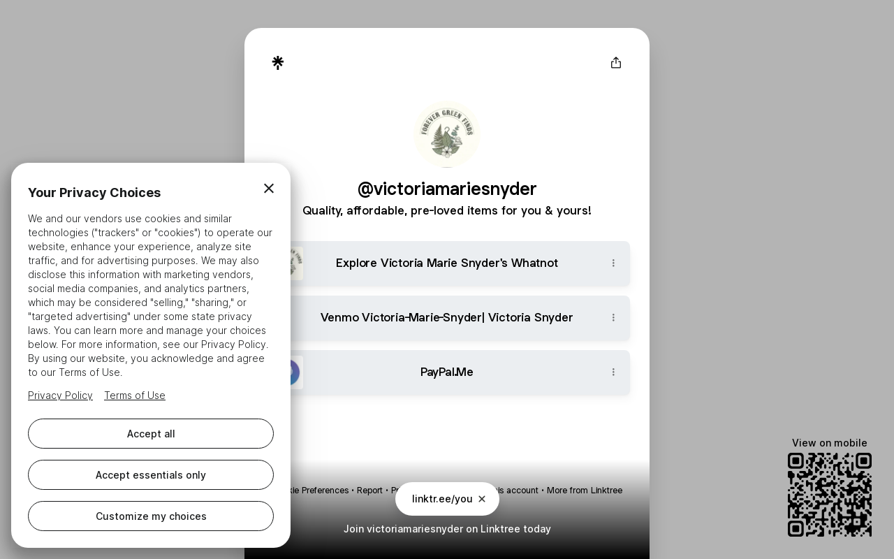 Forever Green Finds website preview