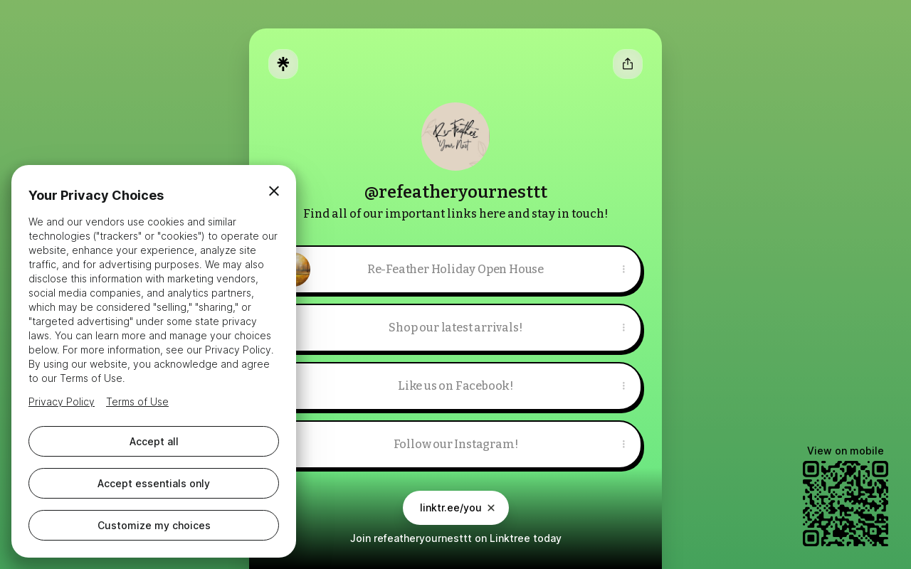 Re-Feather Your Nest website preview