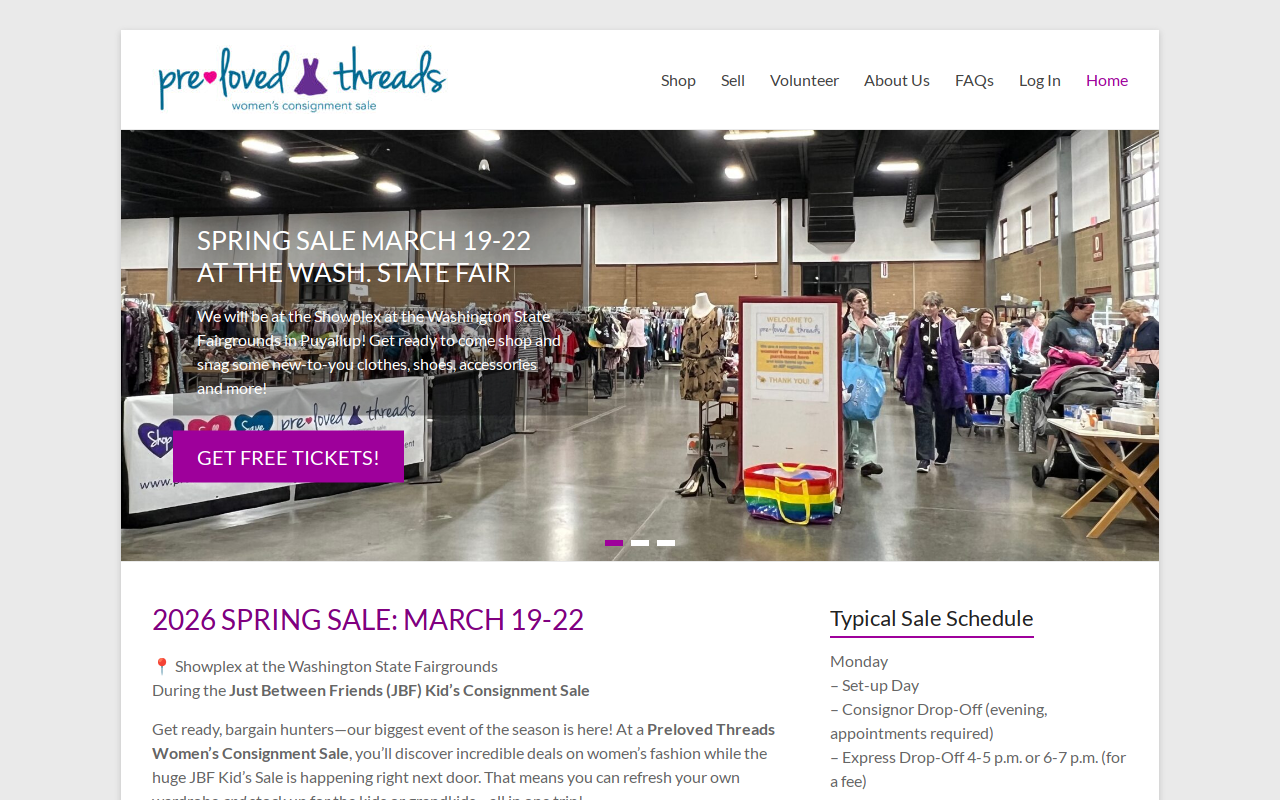 Preloved Threads Consignment website preview