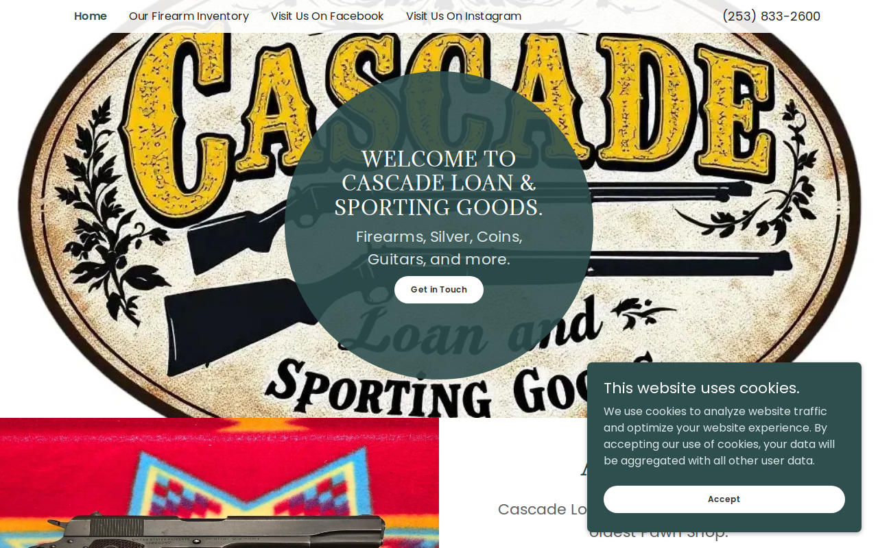 Cascade Loan & Sporting Goods website preview