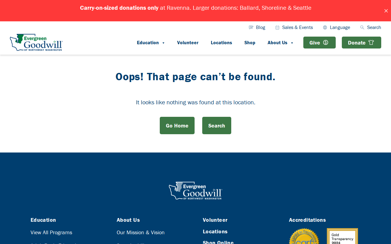 Goodwill eBay Pick Up website preview