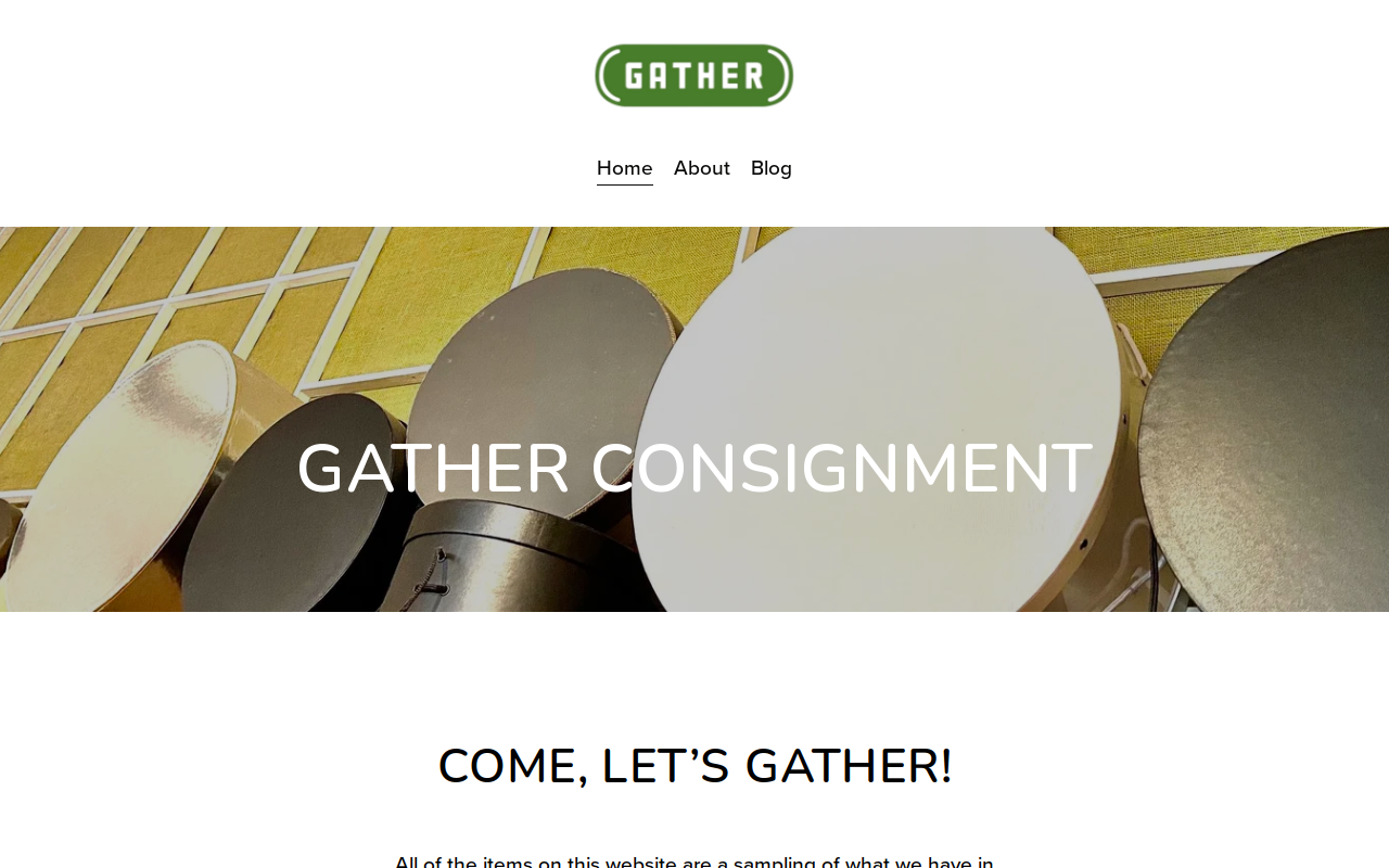 Gather Consignment website preview