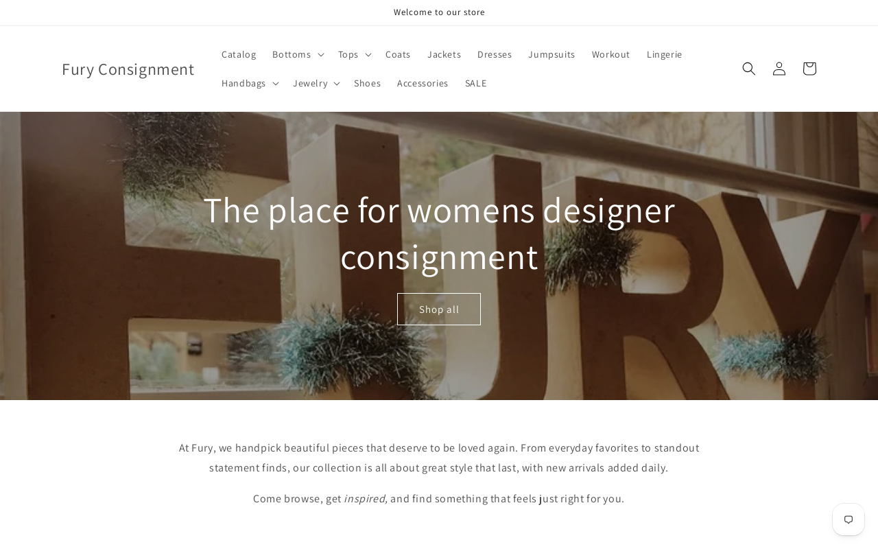 Fury Womens Consignment website preview